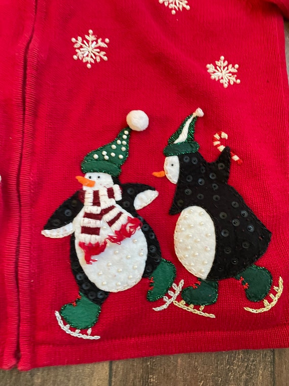 Vintage 90s Christmas Cardigan, Vintage Christmas… - image 7