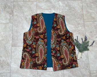 Vintage 90's Walls 12/8 Vest Men's 2XL Brown Quilted Lined