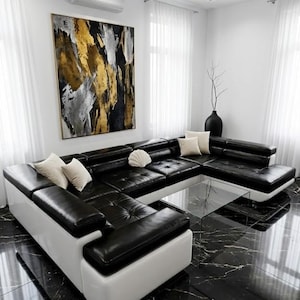 Kundenspezifisches modulares U-Form-Sofa, luxuriöse büschelige Schnittcouch, Designer-Boxenmöbel