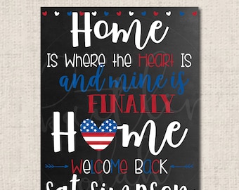 Military Homecoming CHALKBOARD Sign