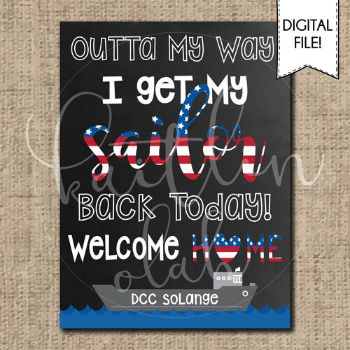 PRINTABLE FILE Military Homecoming Printable Sign - Etsy