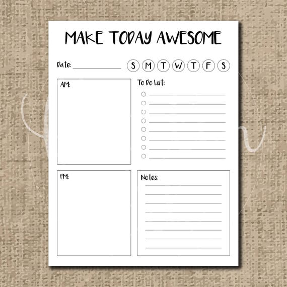 make today awesome to do list printable pdf to do list printable pdf