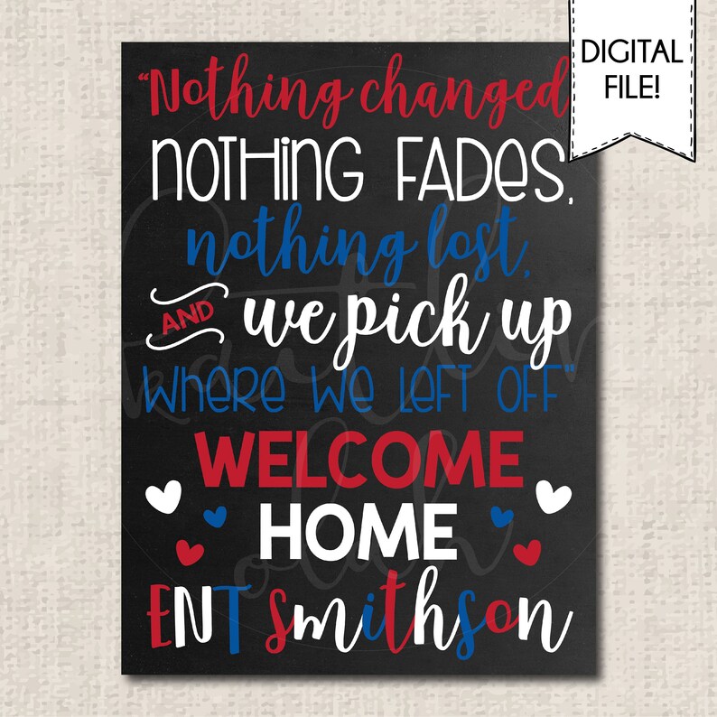ARCHIVO IMPRIMIBLE Military Homecoming Printable Sign - Etsy México