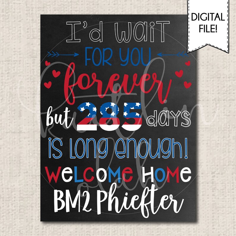 PRINTABLE FILE Military Homecoming Printable Sign - Etsy