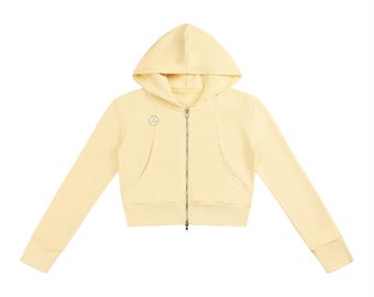 faith Beach Summer Women’s Slim Crop Full Zip Hoodie