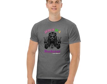 Jesus is a Rockstar 60 style graphic Unisex classic T Shirt