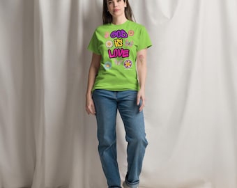 God is Love 60 style design unisex graphic classic tee