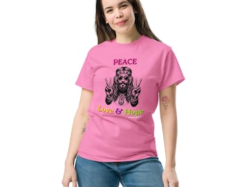 Peace, Love & Hope 60 style Unisex graphic classic T Shirt