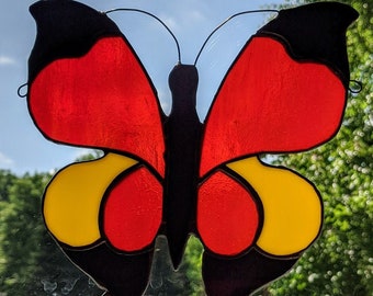 Stained Glass Butterfly Suncatcher, Window Art