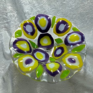 Fused Glass Dish/Fused Glass Bowl/Glassware/Jewelry Dish/Candy Dish/Serving Dish/Home Decor/Gifts for Her/Mothers Day Gift/Anniversary Gift