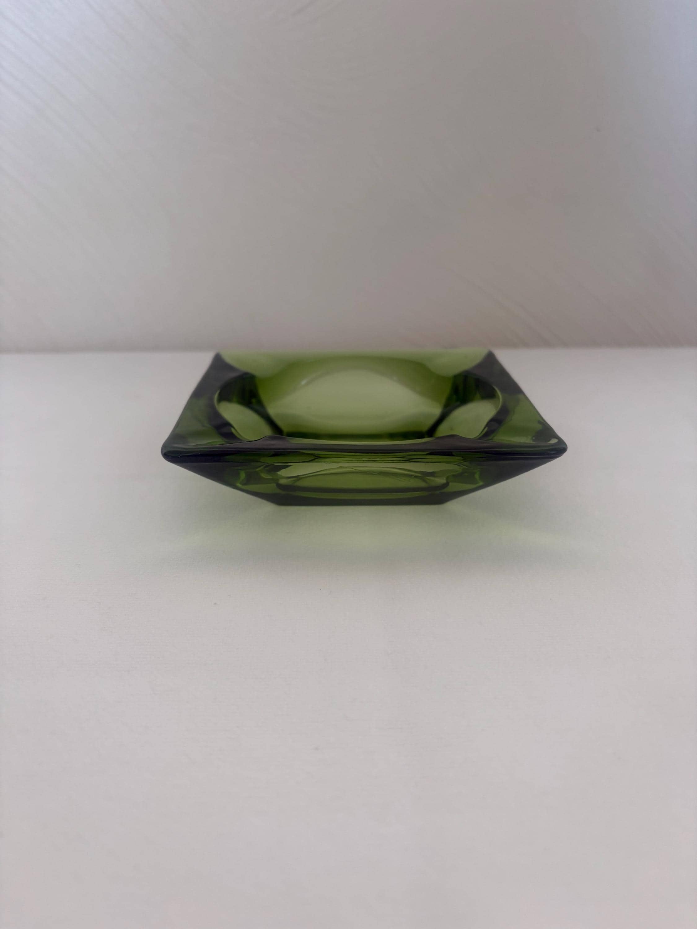 Vintage Green Ashtray Square - Etsy