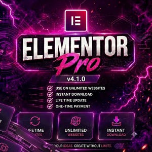 Elementor Pro v4.1.0 | WordPress Hemsidebyggare och Sidbyggarplugin | Livstidsuppdateringar