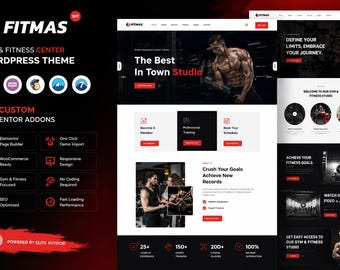 Fitmas | Tema WordPress para Academia e Centro de Fitness | Elementor, WooCommerce e Site para Personal Trainer