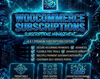 Plugin WooCommerce Subscriptions 8.8.1 | Site de E-commerce | Venda Online | Ferramenta de Assinatura para Negócios | Download Digital