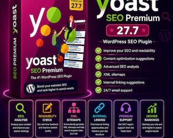 Plugin Yoast SEO 27.7 para WordPress | Otimização de Busca Avançada (Download Digital)