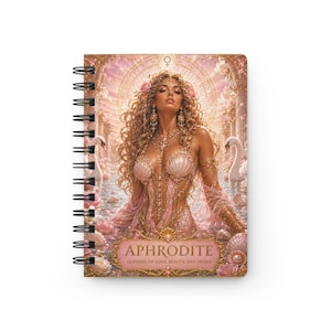 Aphrodite Goddess Illustration Spiral Journal | Pink Mermaid Shell Cover