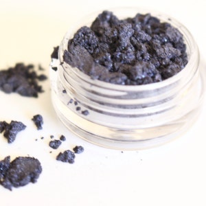 MIDNIGHT BLUE Mineral Eye Shadow: Natural Vegan Makeup Color, Small Size image 1