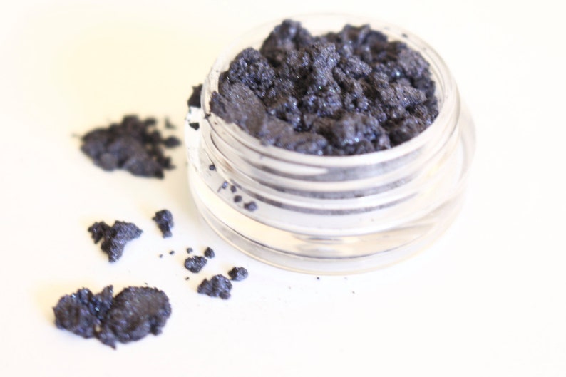 MIDNIGHT BLUE Mineral Eye Shadow: Natural Vegan Makeup Color, Small Size image 1