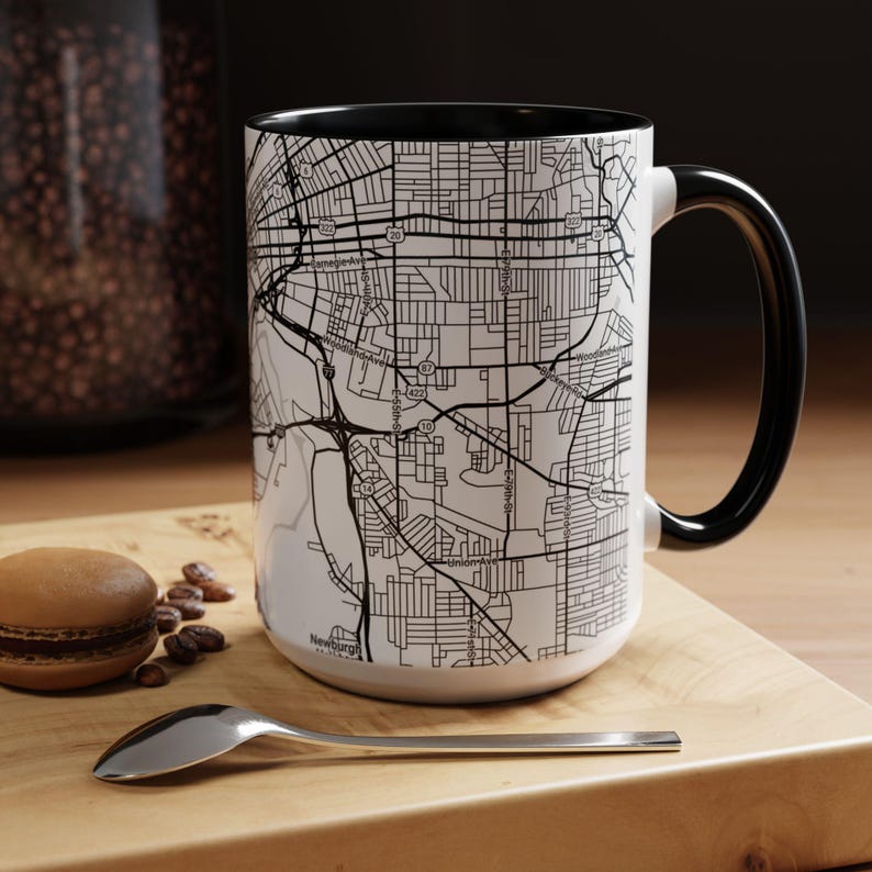 Mug, Cleveland Ariel Map Coffee Mug, Coffee Lover Home Decor, Unique Drinkware Gift, Kitchen Decor Accent, Tea Cup, Housewarming Present image 11