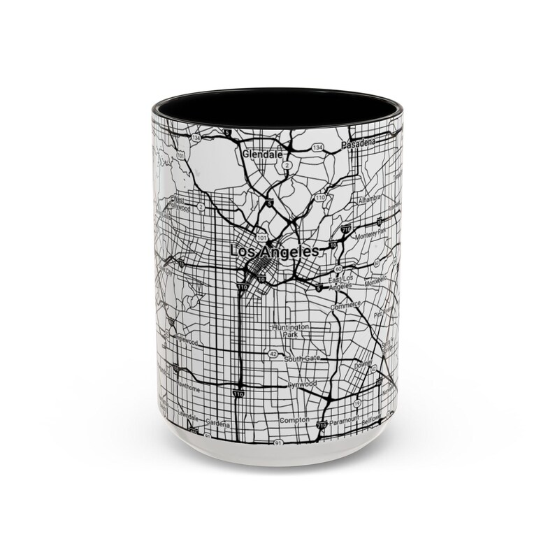 Los Angeles Ariel View Coffee Mug, Coffee Lover Gift, Home Decor Mug, Birthday Gift, Unique Mug, Personalized Mug, Housewarming Gift, Cali image 7