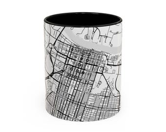 Taza de café de Georgia Savannah, taza de té de cerámica de recuerdo, regalo de viaje, decoración de cocina para amantes de Georgia, regalo para amantes del café, Savannah