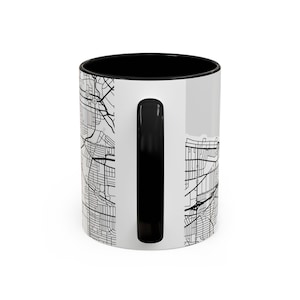 Mug, Cleveland Ariel Map Coffee Mug, Coffee Lover Home Decor, Unique Drinkware Gift, Kitchen Decor Accent, Tea Cup, Housewarming Present image 4