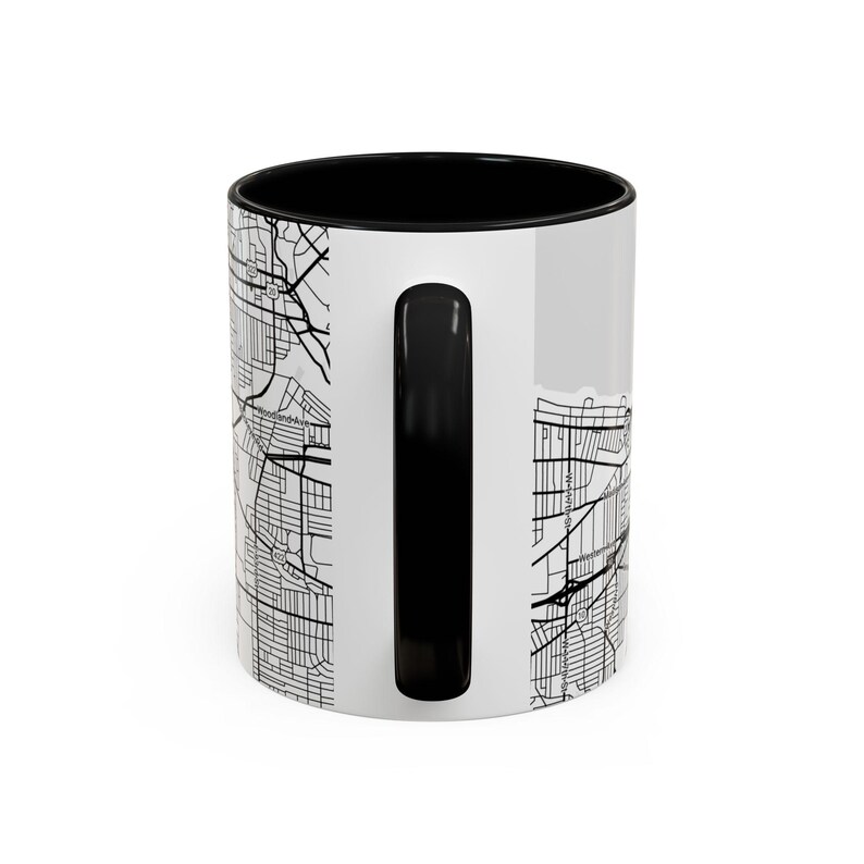 Mug, Cleveland Ariel Map Coffee Mug, Coffee Lover Home Decor, Unique Drinkware Gift, Kitchen Decor Accent, Tea Cup, Housewarming Present image 4