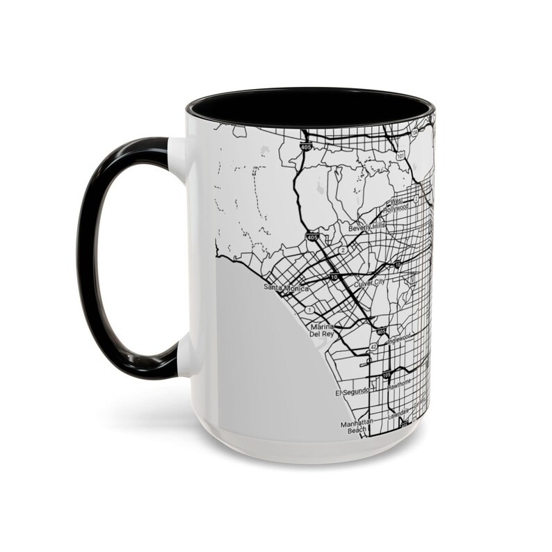 Los Angeles Ariel View Coffee Mug, Coffee Lover Gift, Home Decor Mug, Birthday Gift, Unique Mug, Personalized Mug, Housewarming Gift, Cali image 9