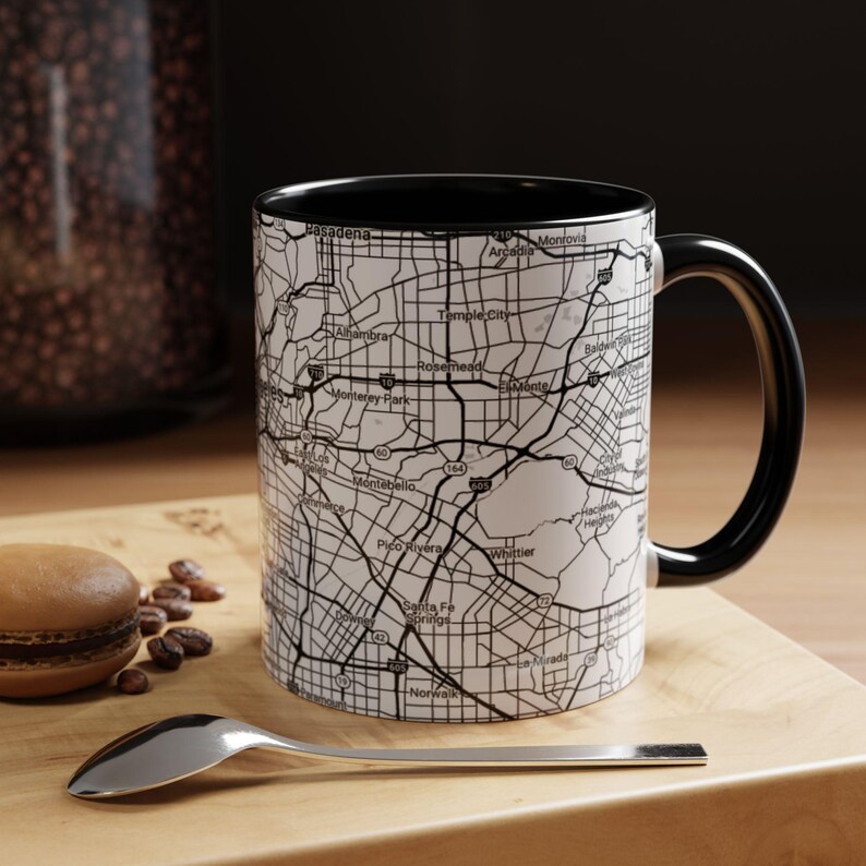 Los Angeles Ariel View Coffee Mug, Coffee Lover Gift, Home Decor Mug, Birthday Gift, Unique Mug, Personalized Mug, Housewarming Gift, Cali image 5