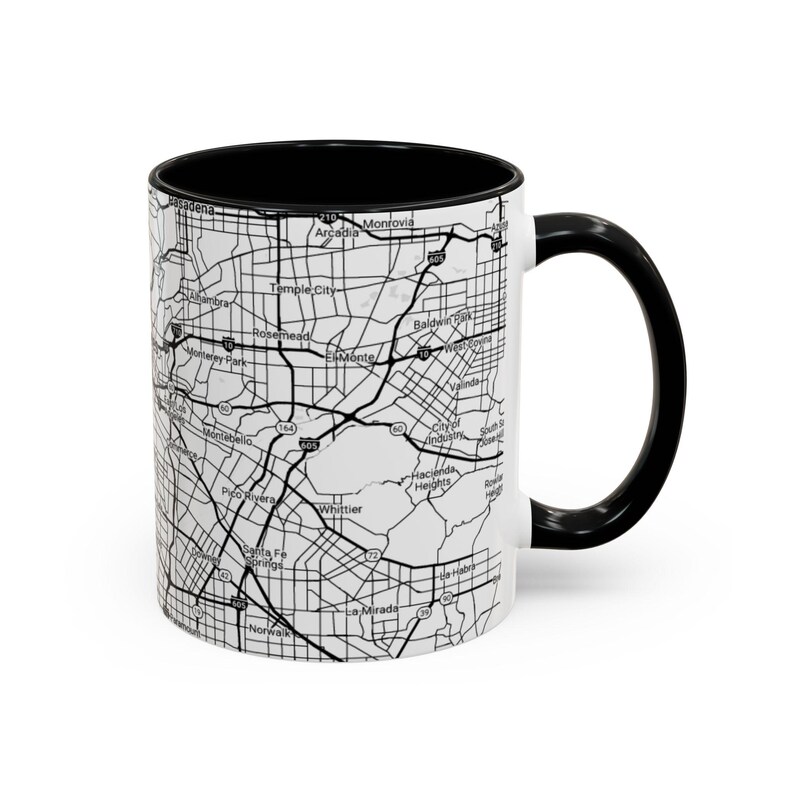 Los Angeles Ariel View Coffee Mug, Coffee Lover Gift, Home Decor Mug, Birthday Gift, Unique Mug, Personalized Mug, Housewarming Gift, Cali image 2
