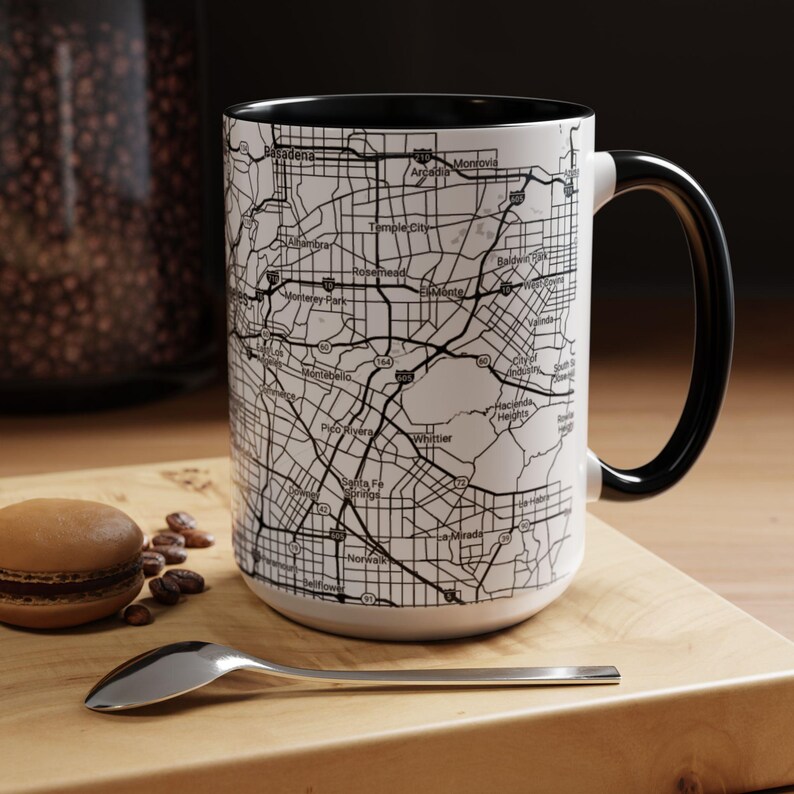 Los Angeles Ariel View Coffee Mug, Coffee Lover Gift, Home Decor Mug, Birthday Gift, Unique Mug, Personalized Mug, Housewarming Gift, Cali image 11