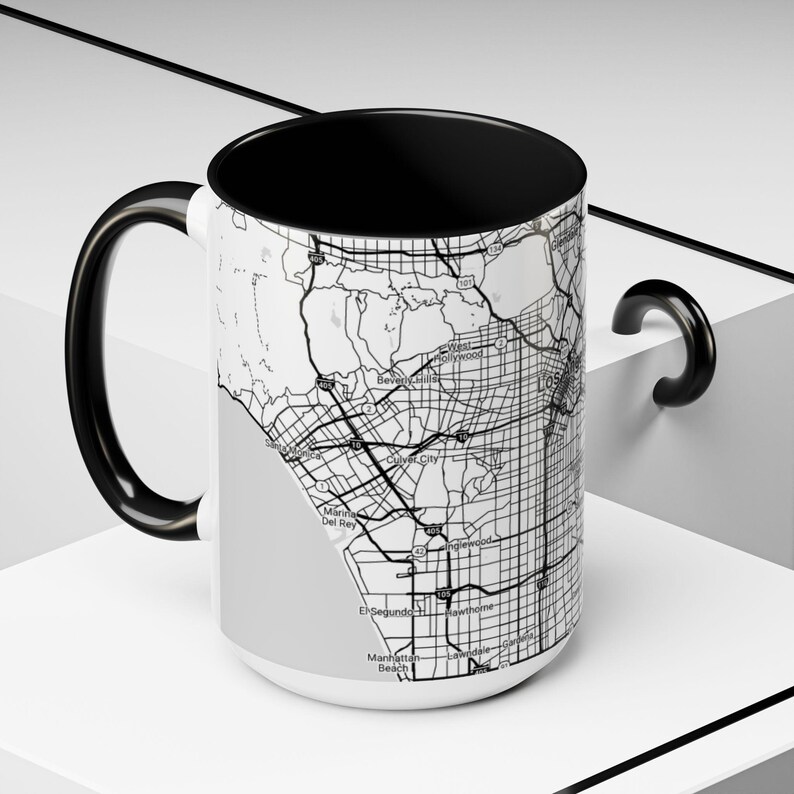 Los Angeles Ariel View Coffee Mug, Coffee Lover Gift, Home Decor Mug, Birthday Gift, Unique Mug, Personalized Mug, Housewarming Gift, Cali image 12