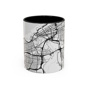 Mug, Cleveland Ariel Map Coffee Mug, Coffee Lover Home Decor, Unique Drinkware Gift, Kitchen Decor Accent, Tea Cup, Housewarming Present image 1