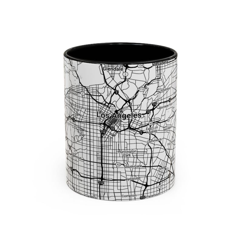 Los Angeles Ariel View Coffee Mug, Coffee Lover Gift, Home Decor Mug, Birthday Gift, Unique Mug, Personalized Mug, Housewarming Gift, Cali image 1