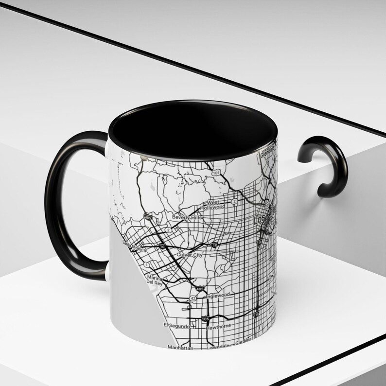 Los Angeles Ariel View Coffee Mug, Coffee Lover Gift, Home Decor Mug, Birthday Gift, Unique Mug, Personalized Mug, Housewarming Gift, Cali image 6