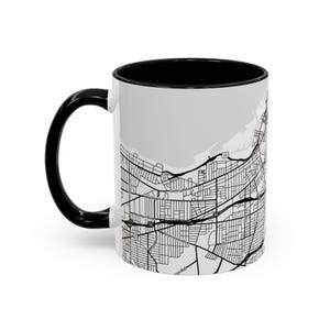 Mug, Cleveland Ariel Map Coffee Mug, Coffee Lover Home Decor, Unique Drinkware Gift, Kitchen Decor Accent, Tea Cup, Housewarming Present image 3