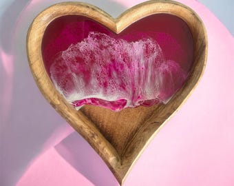 Resin Ocean Heart Tray