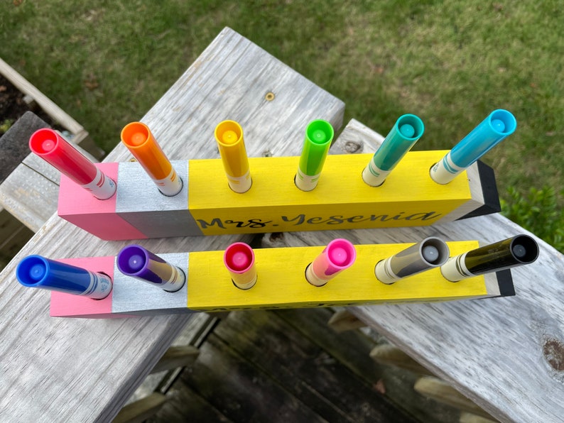 Teacher Custom Wooden Pencil Holder, Teacher Appreciation, 1st Day of ...