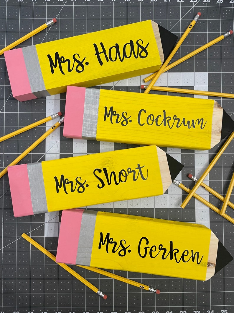 Teacher Custom Wooden Pencil Holder, Teacher Appreciation, 1st Day of ...