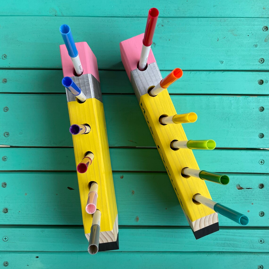 Teacher Custom Wooden Pencil Holder, Teacher Appreciation, 1st Day of ...