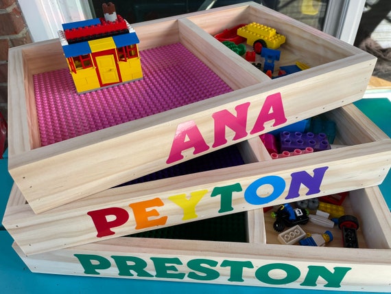 Handcrafted Wooden Personalized Lego Building Tray- Each Made to