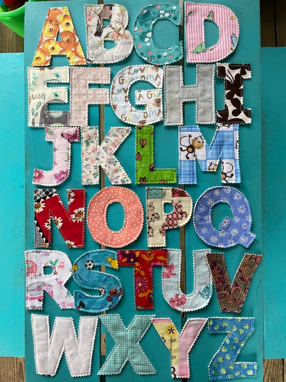 Fabric Letter R Fabric Alphabet Letters Alphabet Letters Fabric 110cm Wide 100% Cotton