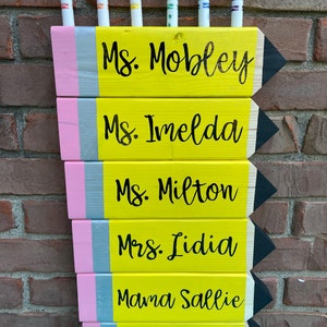 Teacher Custom Wooden Pencil Holder, Teacher Appreciation, 1st Day of ...