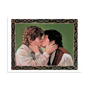 Lord of the Rings Sam and Frodo Lgbtq Fanart Matte Art Print