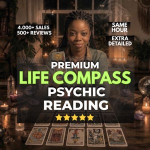 Life Compass Psychic Reading: Soul Direction, Inner Truth Guidance (Same Day PDF)