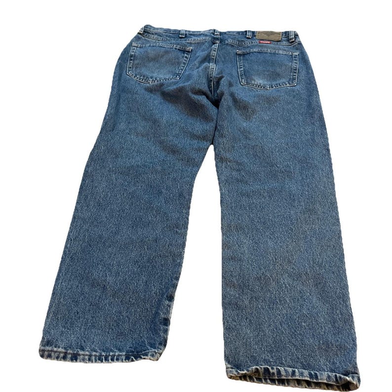 Vintage Wrangler Jeans Men's 38x29 Blue Light Wash Regular Fit Straight Leg Y2K image 2