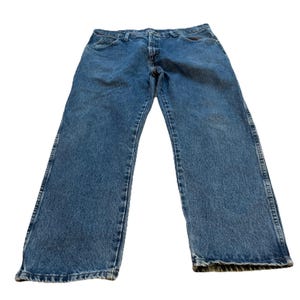 Vintage Wrangler Jeans Men's 38x29 Blue Light Wash Regular Fit Straight Leg Y2K image 1