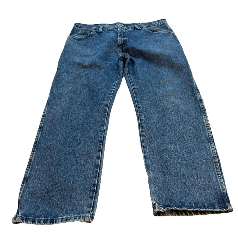 Vintage Wrangler Jeans Men's 38x29 Blue Light Wash Regular Fit Straight Leg Y2K image 1