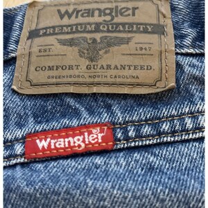 Vintage Wrangler Jeans Men's 38x29 Blue Light Wash Regular Fit Straight Leg Y2K image 4