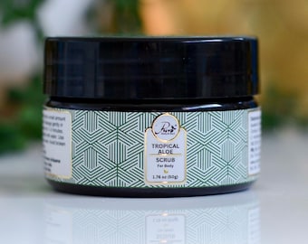 Tropical Aloe Scrub for Face & Body, Gentle Body Scrub, Spa Scrub, Spa Gifts, Aloe Vera Scrub, Aromatherapy